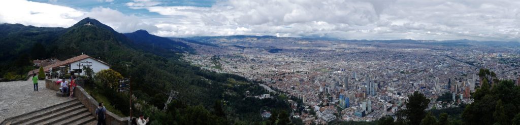 Walking up to Bogota´s Monserrate: Great views of Bogotá from the top of Monserrate.