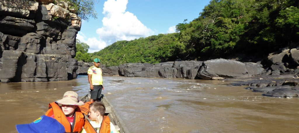 Visiting Guaviare in Colombia. Raudal de Guaybero in low water.