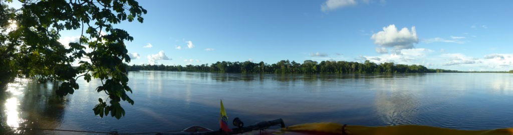  Colombian Amazon El Encanto: The Rio Putumayo close to Pto Alegria. This huge river is navigable from upstream ports such as Pto Leguizamo and Pto Asis, and stretches deep into Brazil before joining the Amazon River. 