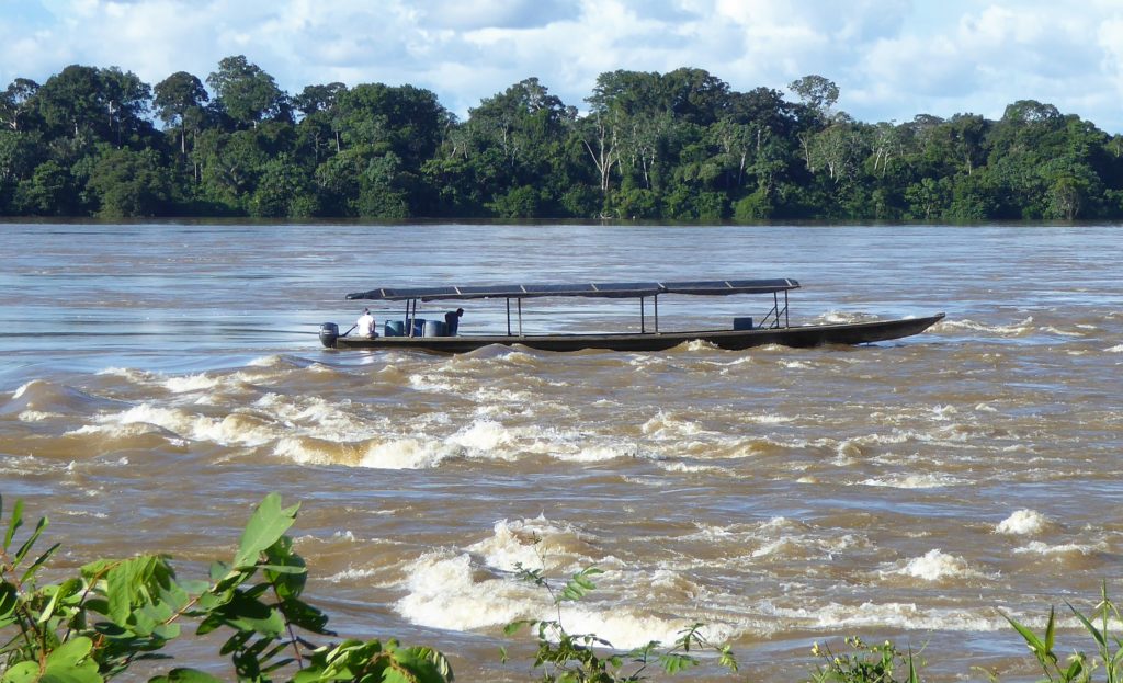 Deslizador - 'planer' fast boat on the Rio Caquetá, close to La Pedrera, in the remote Colombian Amazon