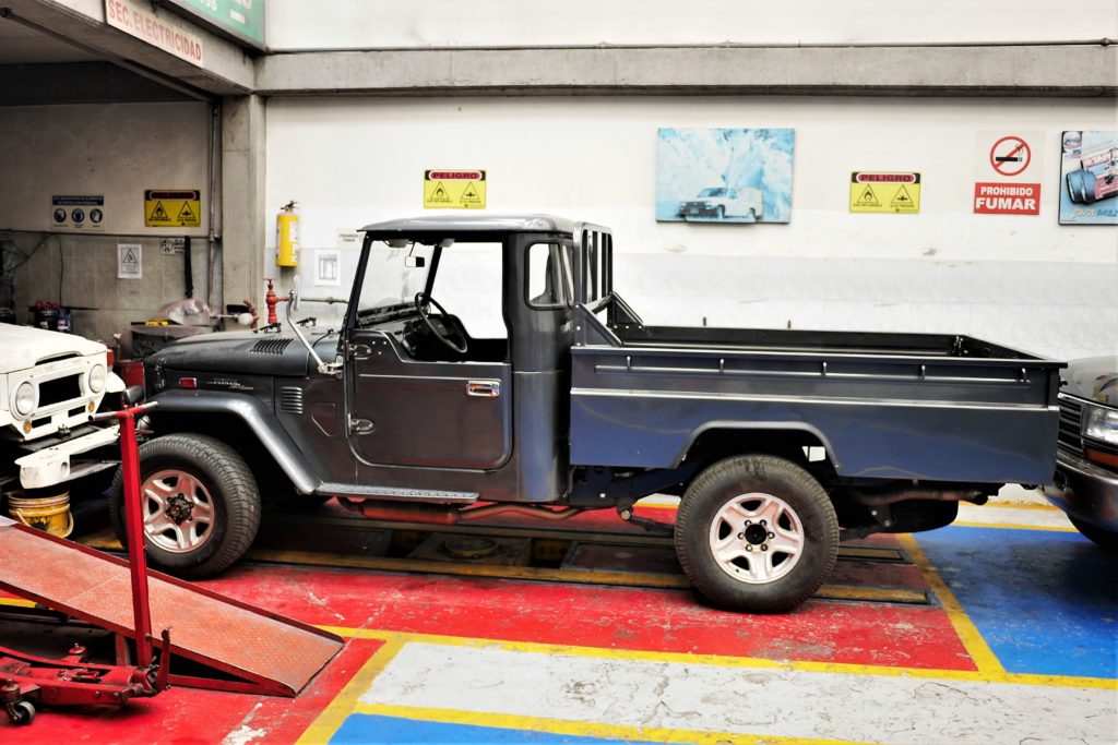 A 1972 FJ45  Many rebuilt Toyota's are exported to the US.