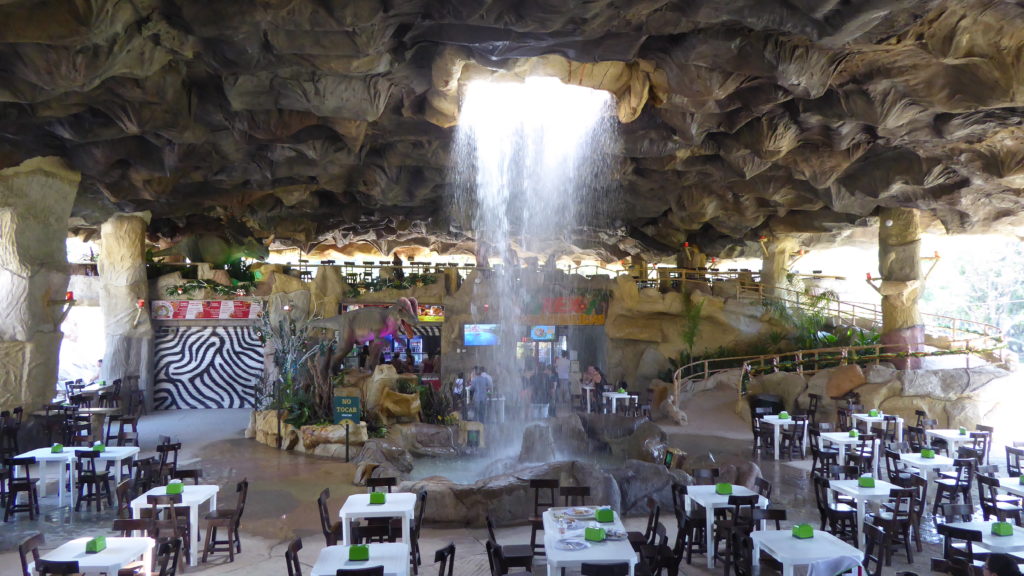 The amazing dino cafe at Hacienda Napoles, a visit here is great fun, with water slides and zoo.