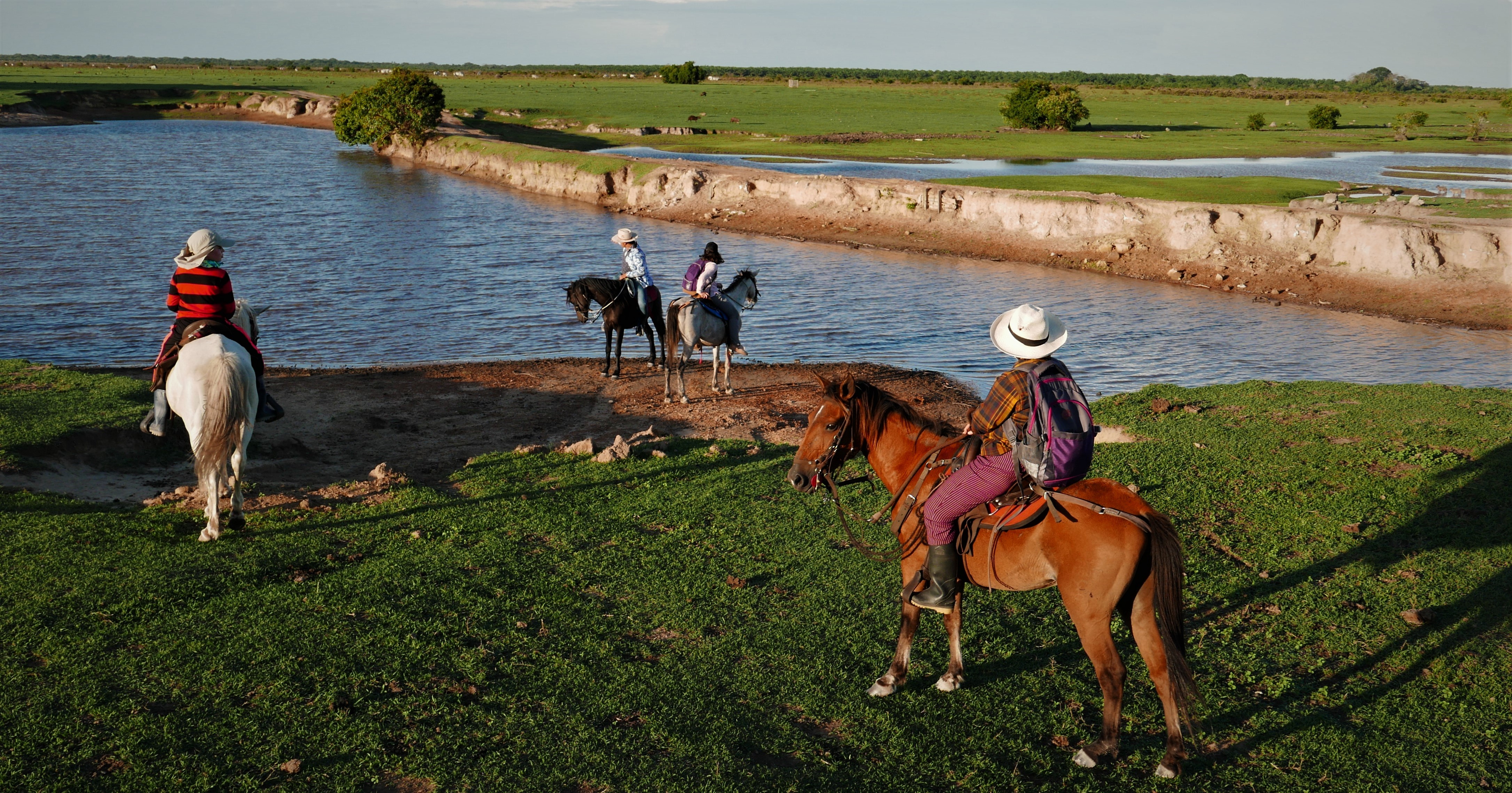 Riding out at sunset at Reserva Natural El Encanto de Guanapalo, a private ranch that offers horsebak safaris and more