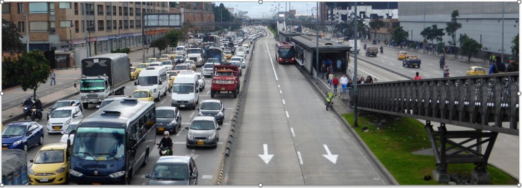 During peak traffic hours, the Transmiis  much faster over dedicated bus lanes.