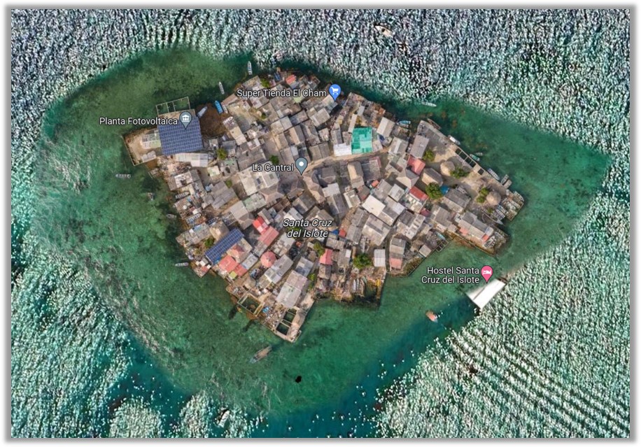 El Islote de Santa Cruz from the air