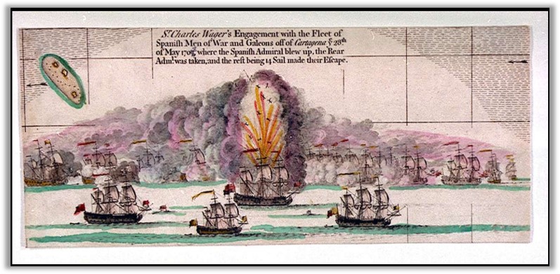 Wagner's Action, when the English navy sunk the Galleon San José in 1708. 