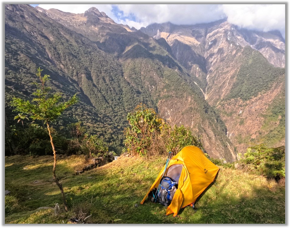 You'll need a tent if you trek on to Yanama.