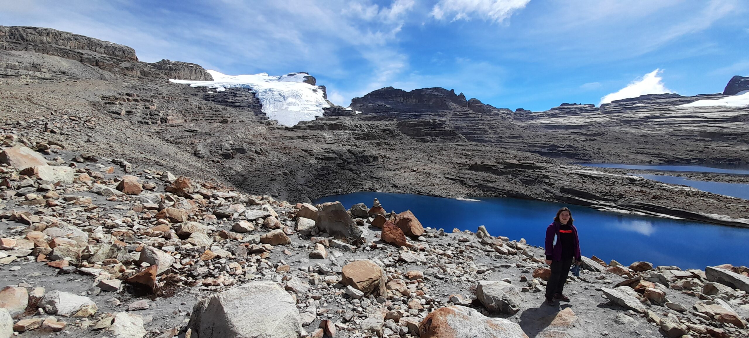 The rugged scenery of Laguna Grande, at 4,400 metres, on the roof of Colombia.