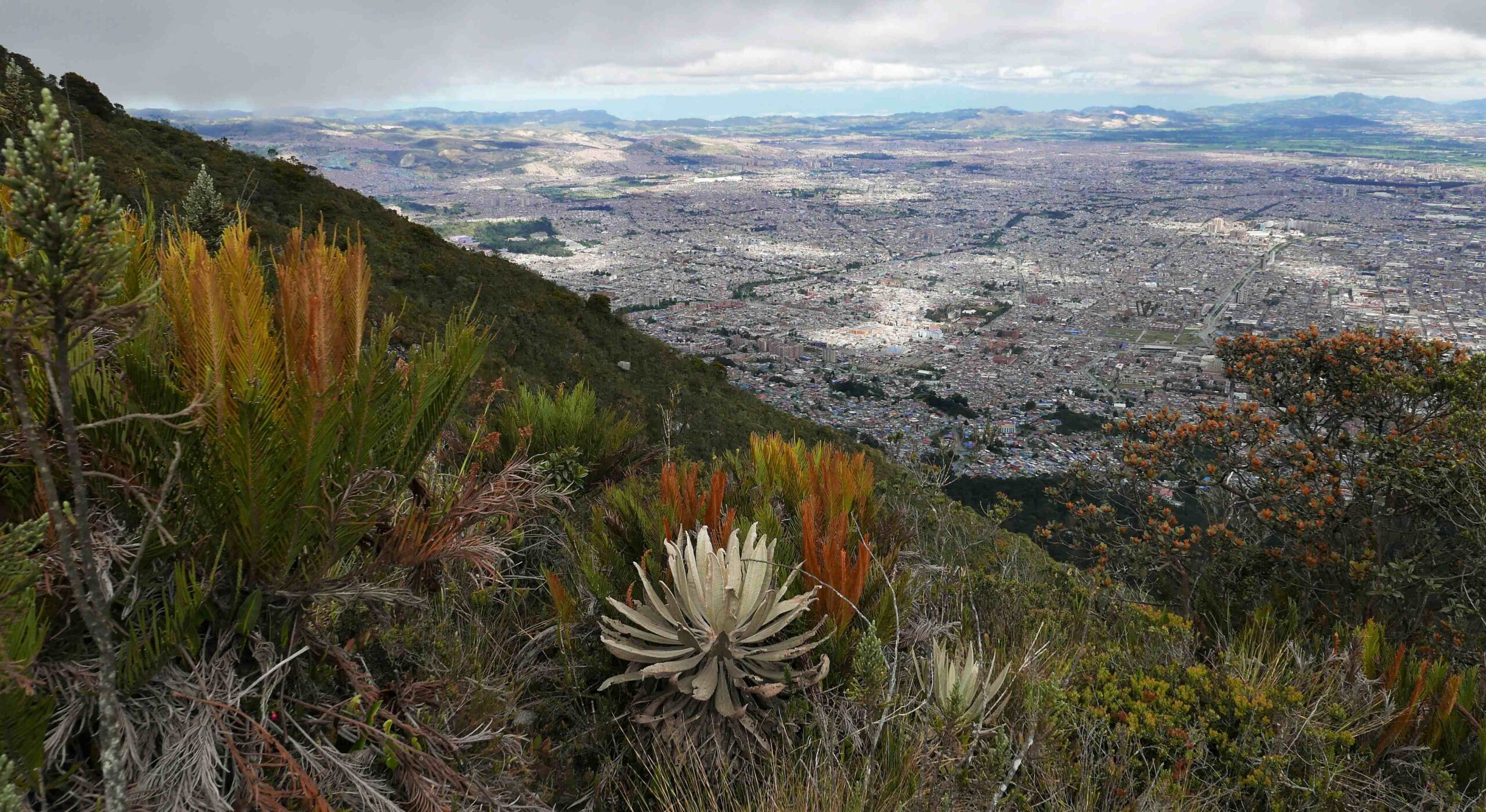 When it does clear the views from Cerro Aguanoso  over Bogotá city are amazing...