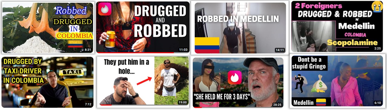 Youtube is chokka with burundanga drugging stories. 