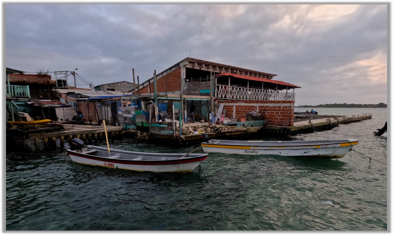El Islote de Santa Cruz, a fishing village perched on a small coral island in the San Bernado archeopelago. 