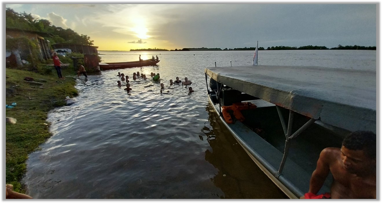 The Orinoco River, in Delta Amacuro, Venezuela, and it's outlet to the Atlantic. Colombian guerrilla groups patrols these waters, on the "invitation of President Maduro", they say, working at times with Venezuelan military.